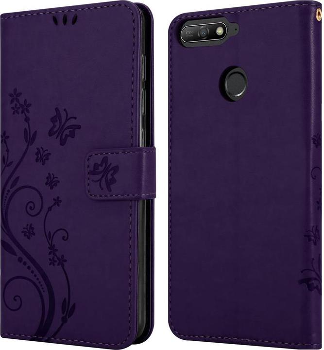 Immagine prodotto Cadorabo Copertina del libro a fiori (LG Q7a, Huawei Y6 Prime (2018))