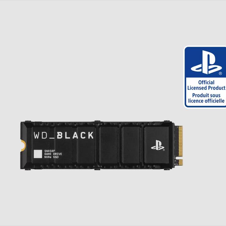 Actual product image WD Black SN850P with Heatsink for PS5 (2000 GB, M.2 2280)