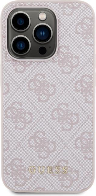 Produktbild Guess GUHCP15LG4GFPI iPhone 15 Pro 6.1" różowy/pink hard case 4G Metal Gold Logo (Apple iPhone 15 Pro)