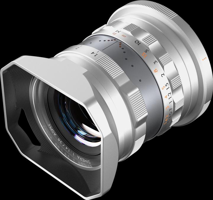 Immagine prodotto Thypoch Obiettivo fotografico full-frame Simera 28mm f1.4 per attacco Canon RF - Argento (Canon RF, Full-frame)