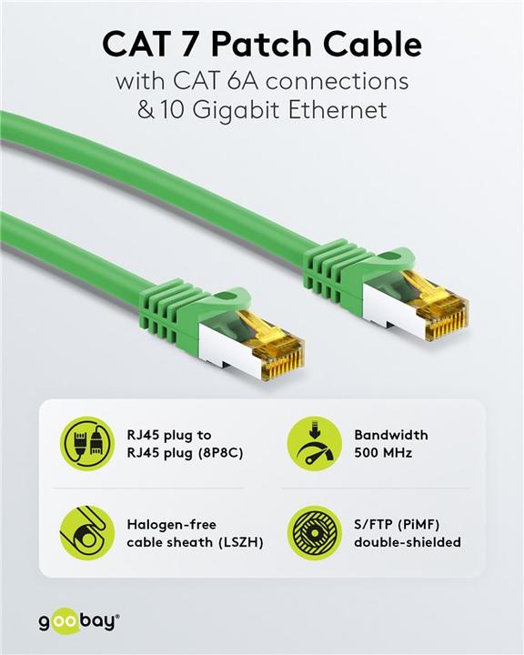 Produktbild Goobay Netzwerkkabel (S/FTP, CAT7, 3 m)