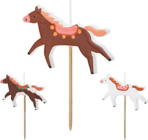 Produktbild Partydeco Kerze Pferd, 3 Stück