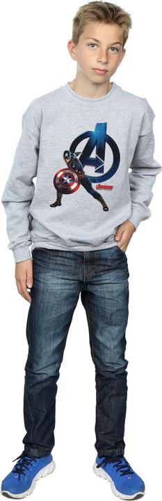Actual product image Boys Captain America Pose Sweatshirt (140, 146)