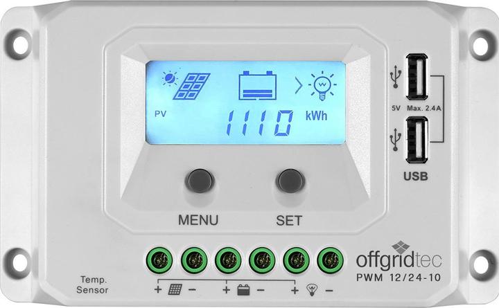 Image du produit Offgridtec PWM Pro Régulateur de charge 12V/24V 10A Port USB