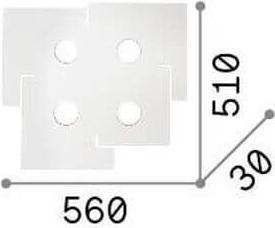 Image du produit Ideal lux TOTEM GX53 Plafonnier 4x dimmable blanc blanc chaud 215778 (910 lm, GX53)