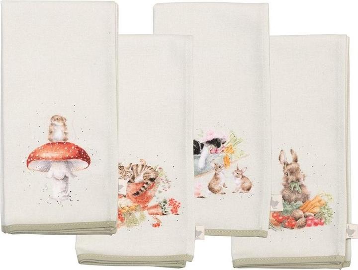 Image du produit Wrendale Design Serviettes en tissu Amis du jardin (set de 4) (4 x)
