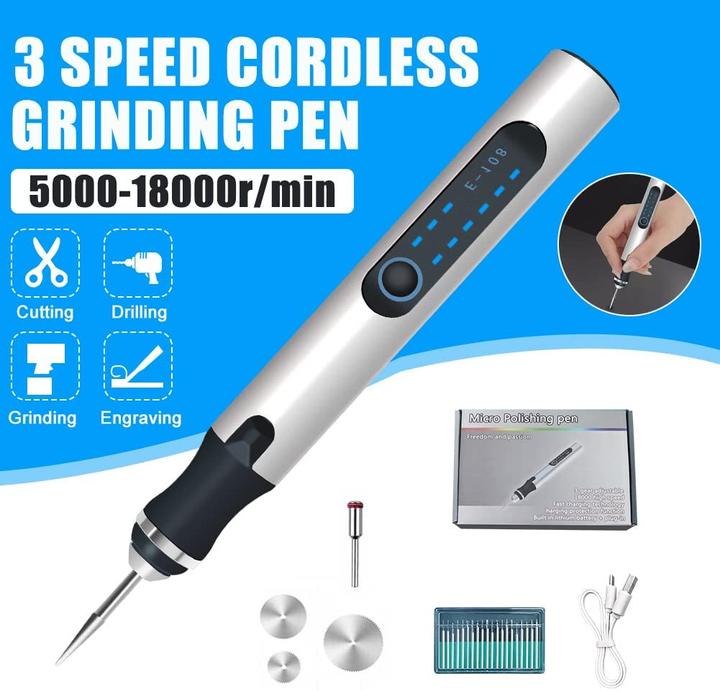 Produktbild DriSubt USB-Gravierstift UG-300 ST mit 8 W Akku-Gravierer | Gravurstift