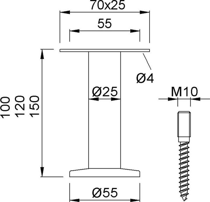 Produktbild Kws Trennwandstützen 4001 / 4003 (1 Stk.)