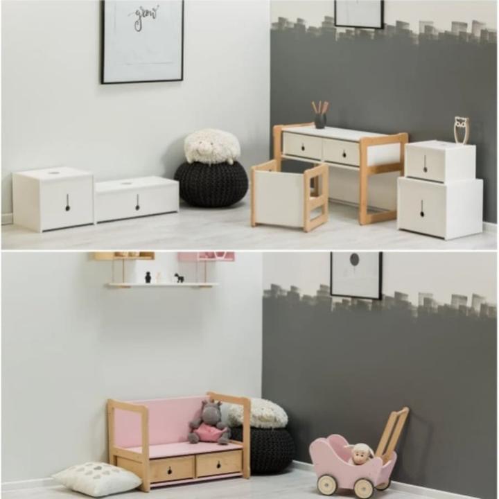 Actual product image Activity Board Waldorf multifunctional desk, 2 drawers and a chair set (Child armchair)