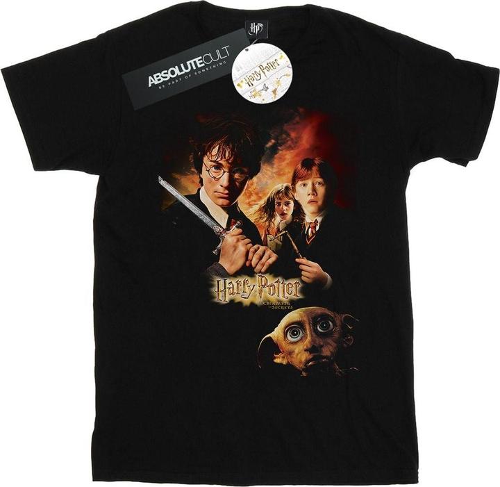 Actual product image Womens/Ladies Chamber Of Secrets Poster Cotton Boyfriend T-Shirt (XL)