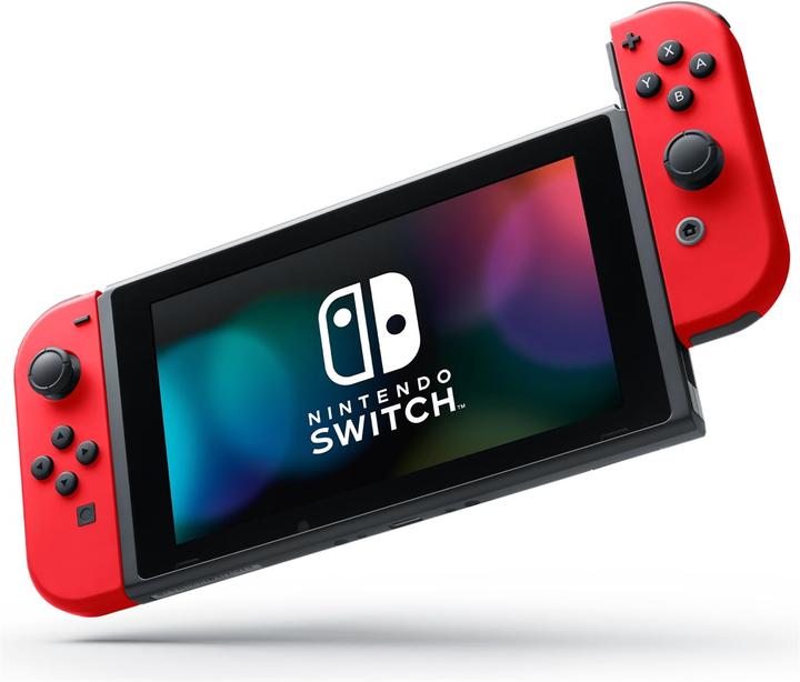 Immagine prodotto Nintendo Switch Rosso + Codice per il download di Super Mario Odyssey + Adesivo del film di Super Mario Bros.