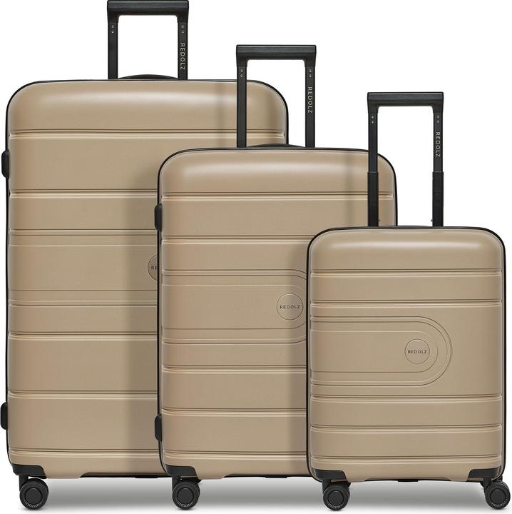 Redolz Essentials 11 4 Rollen Kofferset 3-teilig mit Dehnfalte (240 l, XL (ab 115l))