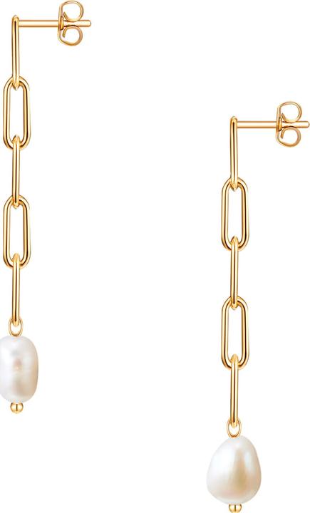 Valero Pearls Damen Edelstahl Süsswasser-Zuchtperle gelbgold - 24333 (Edelstahl)