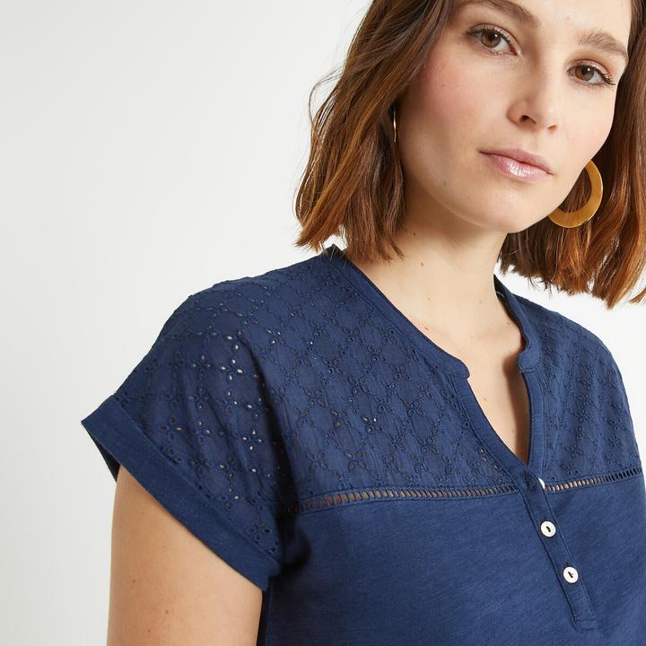 Produktbild Anne Weyburn T-Shirt mit Henley-Ausschnitt (40)