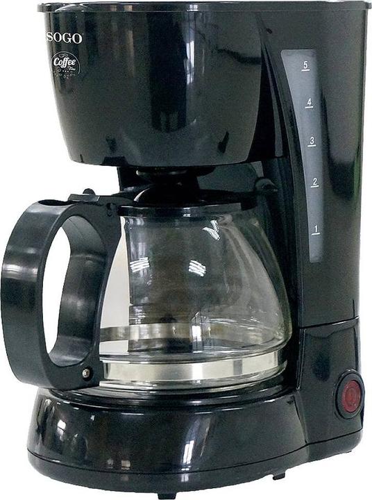 Sogo MACHINE À CAFÉ AU GOUTTE À GOUTTE AVEC POT EN VERRE, - 0,6L -4 TASSES - 650W