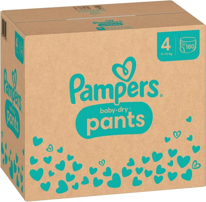 Produktbild Pampers Baby-Dry Pants (Gr. 4, Monatsbox, 180 Stück)