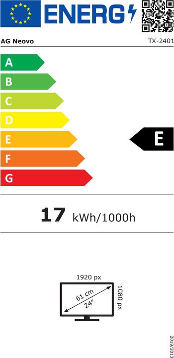 Energy Label AG neovo TX-2401 TOUCH SCREEN MONITOR (1920 x 1080 pixels, 23.80")