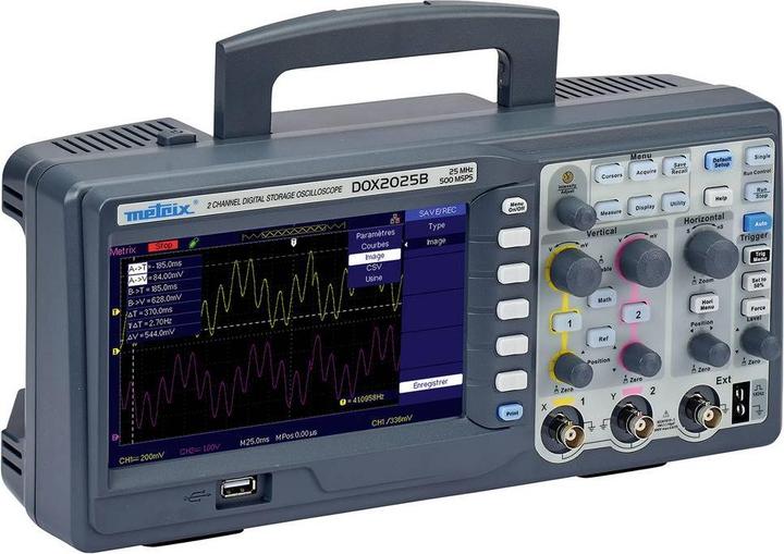 Immagine prodotto Metrix Oscilloscopio digitale DOX2025B 20MHz 2 canali 50 GSa/s 32 kpts 8 Bit Memoria digitale (DSO) 1pc. (CAT II 300V)