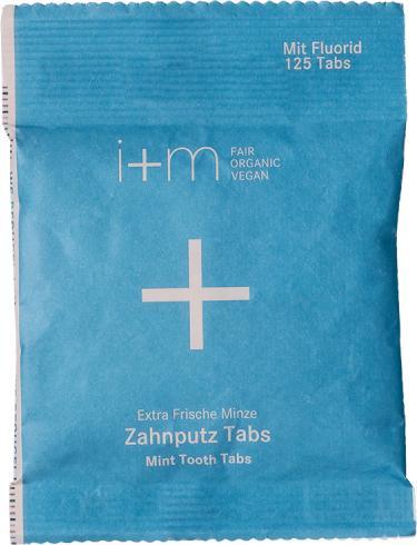 Produktbild i+m Naturkosmetik Zahnputz-Tabs Minze mit Fluorid - 125 Stück - i+m