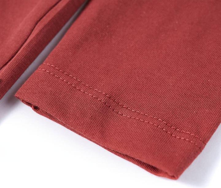 Immagine prodotto VidaXL Camicia da bambino a maniche lunghe rosso scuro 140,Materiale: 100 (140)
