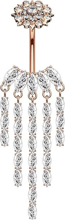 Produktbild Star Piercing Banane Innengewinde rosegold Kronleuchter (Messing, Chirurgenstahl 316L)