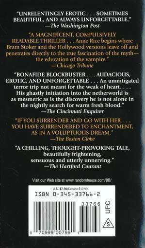 Produktbild Interview With The Vampire (Englisch, Anne Rice, 1991)