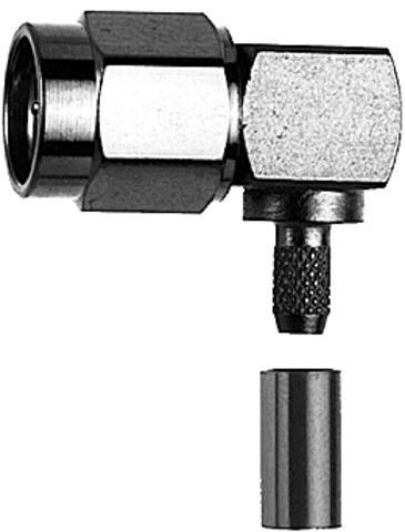 Produktbild Telegärtner SMA-Reverse-Steckverbinder Stecker, gewinkelt 50 Ohm J01150R0021 1 St.