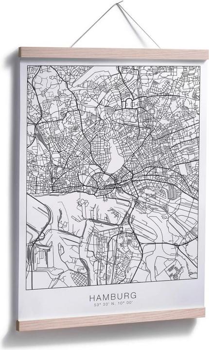 Produktbild Trenddeko Stadtplan Hamburg (80 x 100 cm)
