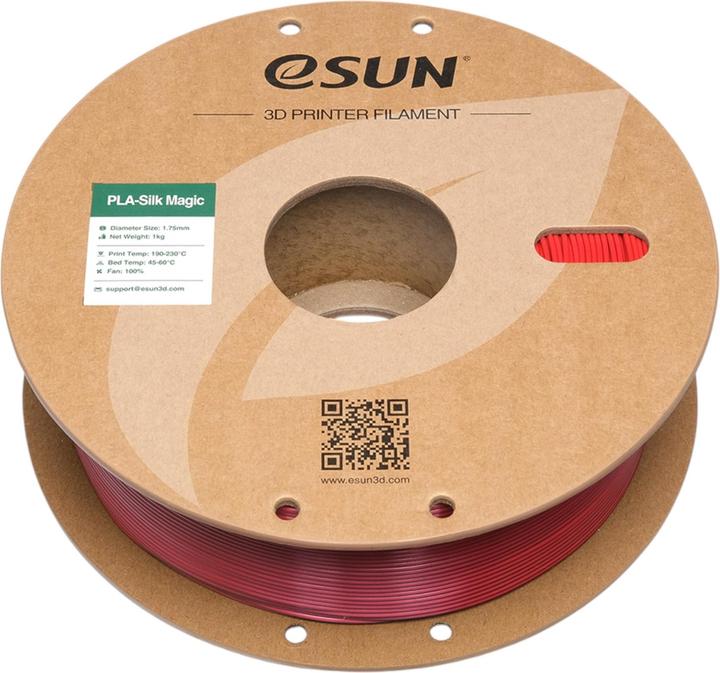 Actual product image eSUN EPLA-SILK MAGIC 1,75mm BLACK RED 1kg (PLA, 1.75 mm, 1000 g, Multicoloured)
