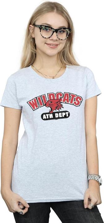 Actual product image Disney Womens/Ladies High School Musical The Musical Wildcats Athletic Cotton T-Shirt (L)