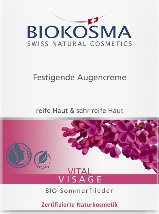 Actual product image Biokosma VITAL VISAGE - Firming eye cream (Crème, 15 ml, Day)