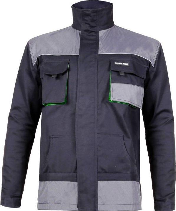 Lahti Pro Sweat-shirt de travail, coton, noir-vert, taille XXXL (L4040760) (XXL)