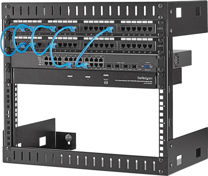 Immagine prodotto StarTech Rack per apparecchiature montabili a parete con telaio aperto 8U 19 pollici - profondità 30 cm - (8 HE, Rack da 19 pollici)