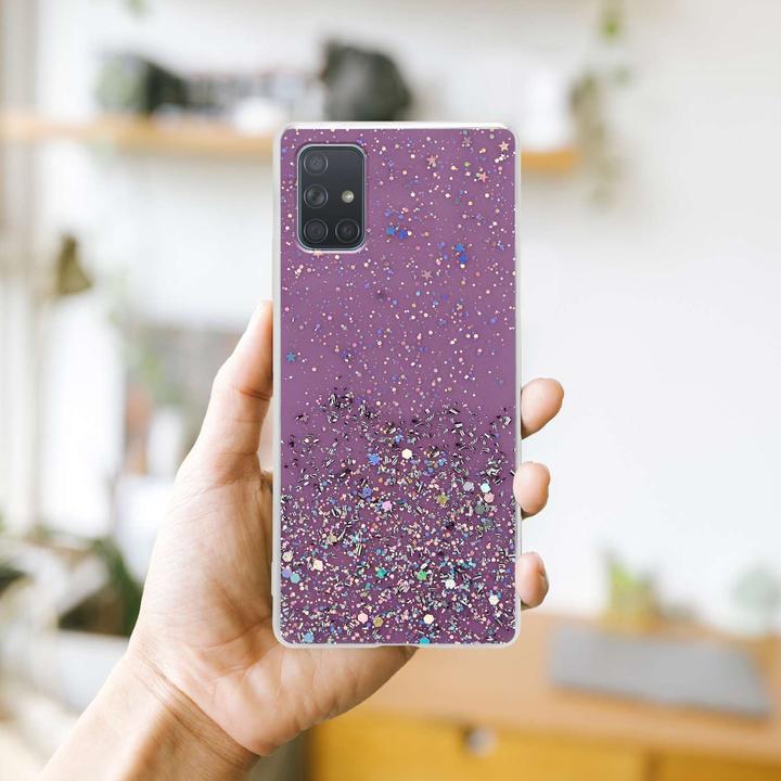 Actual product image Cadorabo TPU cover sparkling glitter (Samsung Galaxy A71)