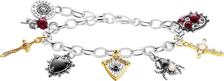 Image du produit Thomas Sabo Bracelet avec pendentifs True Romance (19 cm, Argent 925, Or jaune)