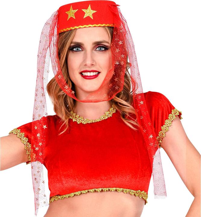 Actual product image Widmann Orientalischer Haremshut mit Schleier Rot
