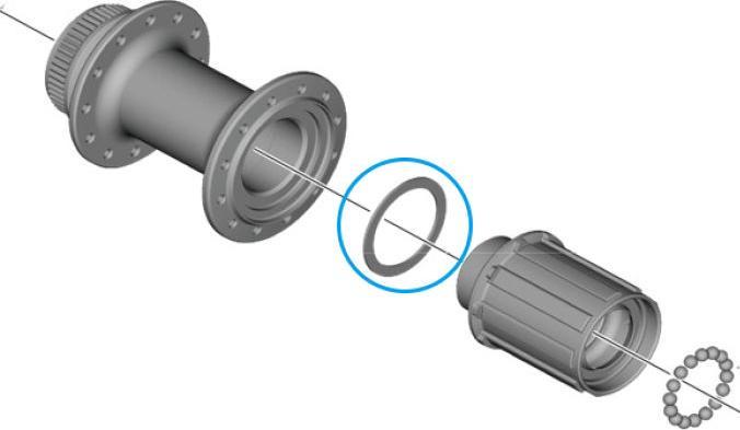 Shimano Spacer WH-RS710-R under freehub body