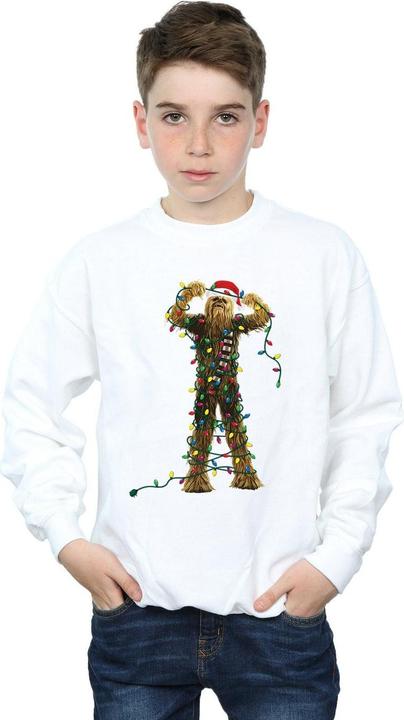 Actual product image Star Wars Boys Chewbacca Christmas Lights Sweatshirt (128)