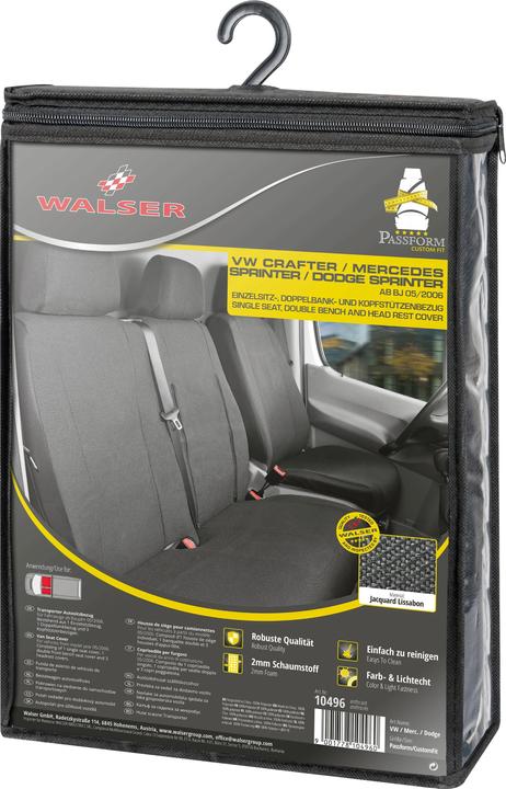 Immagine prodotto Walser Coprisedili per Mercedes Sprinter e VW Crafter, ES e DB anteriore in poliestere BJ 05/2006 - oggi