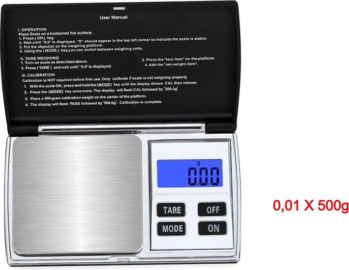 Produktbild Swissdetector Mini-Waage - hohe Qualität Präzision 0.01G X 500g