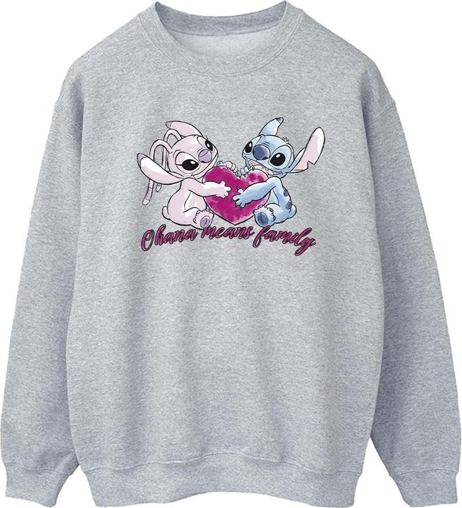 Disney Lilo And Stitch Ohana Heart With Angel Sweatshirt (XXL)
