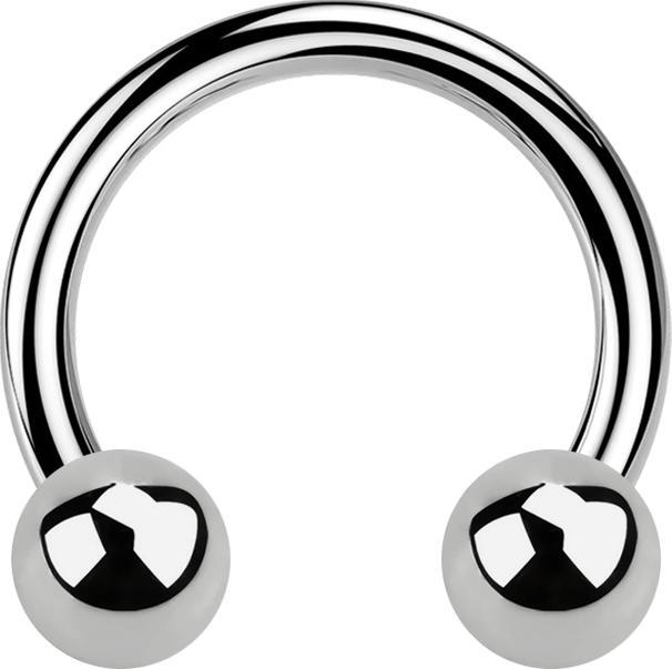 Produktbild Star Piercing Micro Circular Barbell Innengewinde silber mit zwei Kugeln (Titan G23, ohne Messing)