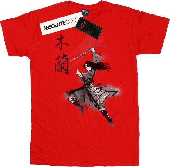 Actual product image Disney Womens/Ladies Mulan Movie Sword Jump Cotton Boyfriend T-Shirt (M)
