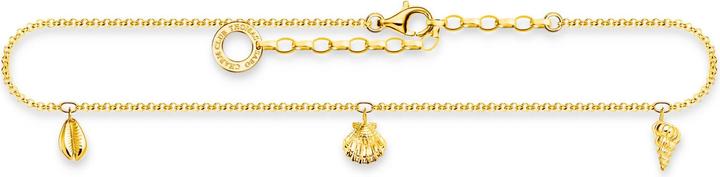 Produktbild Thomas Sabo Fusskette Muscheln Gold (750 Gelbgold Vergoldung, 925 Sterlingsilber, 27 cm)
