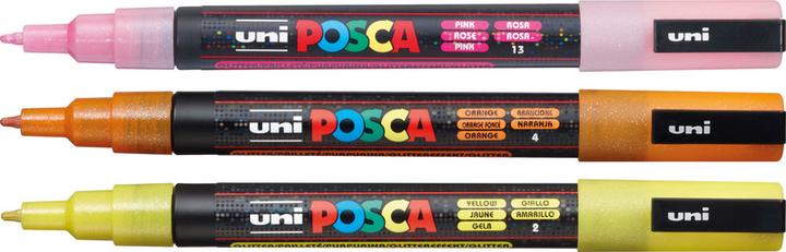 Actual product image Posca Marker PC-3M round tip (Glitter Pink, 1.30 mm, 1 x)