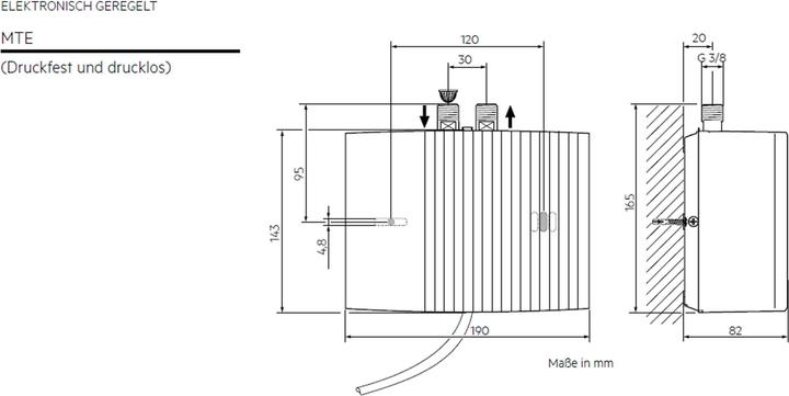 Immagine prodotto AEG Haustechnik MTD 440 Piccolo scaldacqua istantaneo per lavamani, WC ospiti, 4,4 kW, attacco fisso 230 V, non