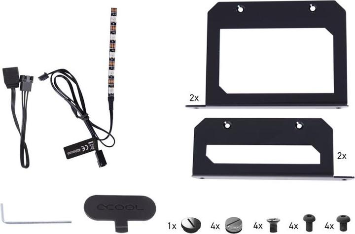 Produktbild Alphacool Rise Flat Reservoir D5 Ausgleichsbehälter mit Pumpe