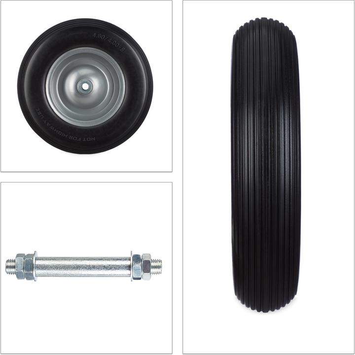 Actual product image Relaxdays Solid Rubber Wheelbarrow Spare Tyre