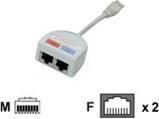 Actual product image Lindy UTP Port Doubler, 2 x (RJ45, RJ45 (2x))