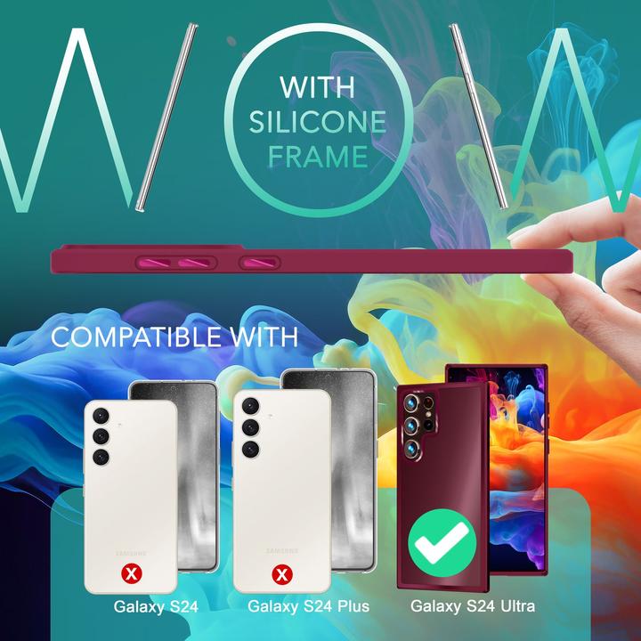 Produktbild Nalia Semi-Transparente Hybrid Hülle mit Schutzrahmen (Samsung Galaxy S24 Ultra)